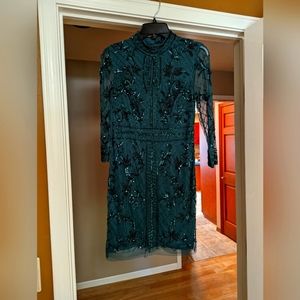 Adrianna Papell - Beaded Emerald Green Dress